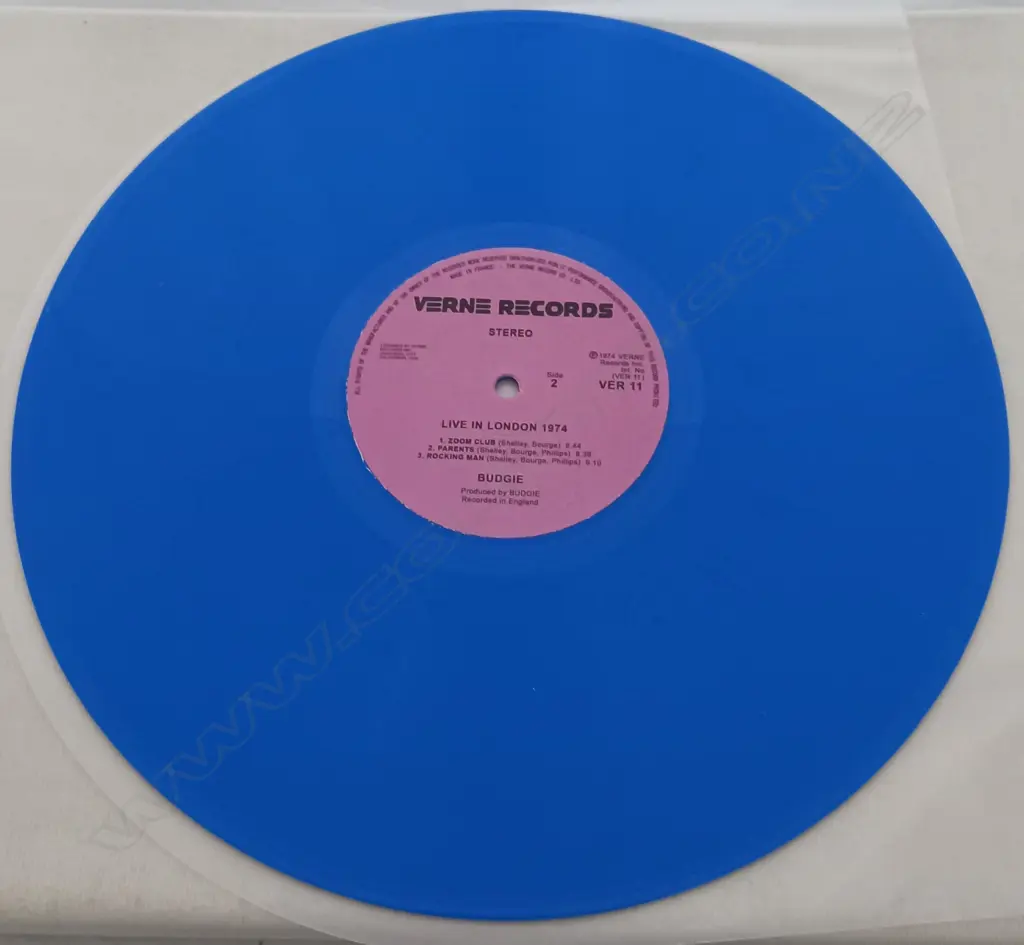Budgie, Live In London 1974, (Blue Vinyl) Image 1++